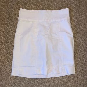 White denim pencil skirt